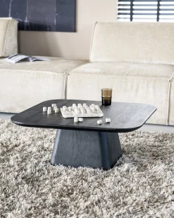 Houten Salontafels|Vierkante Salontafels-Eleonora Aron Salontafel Bruin