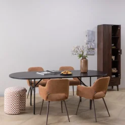 Houten Eettafels-WOOOD Arthur Eettafel Zwart