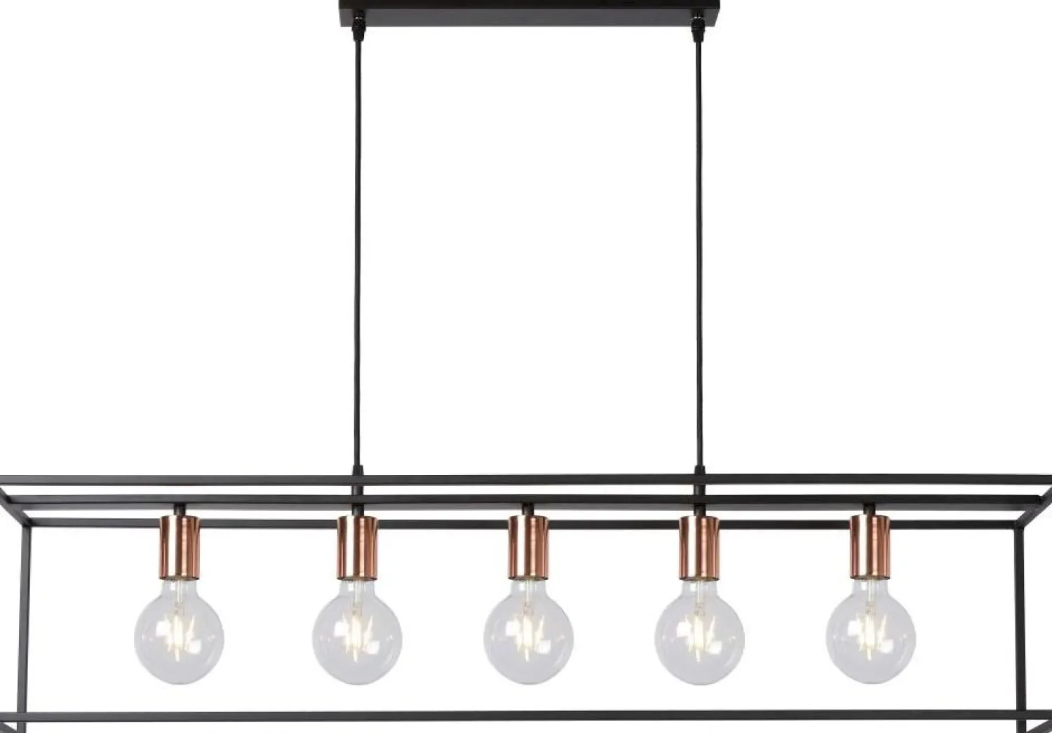 Industriële Hanglampen|Industriële Hanglampen-Lucide Arthur Hanglamp Zwart, Koper