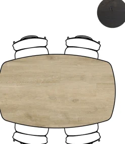 Houten Eettafels|Ovale Eettafels-XOOON Arvada I Ovaal Eettafel Natural