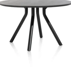 Houten Eettafels|Ronde Eettafels-XOOON Arvada Rond Eettafel Onyx