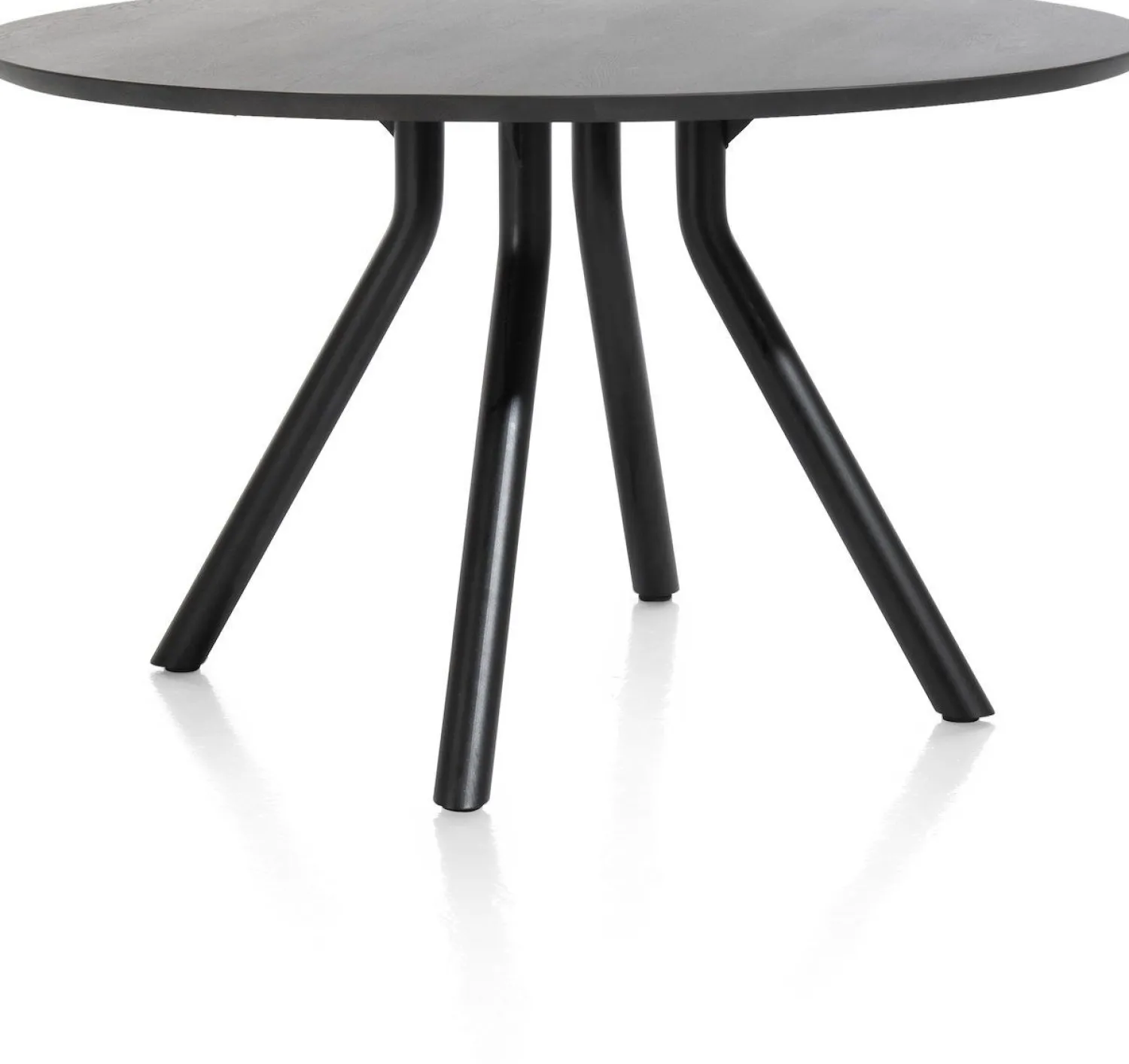 Houten Eettafels|Ronde Eettafels-XOOON Arvada Rond Eettafel Onyx
