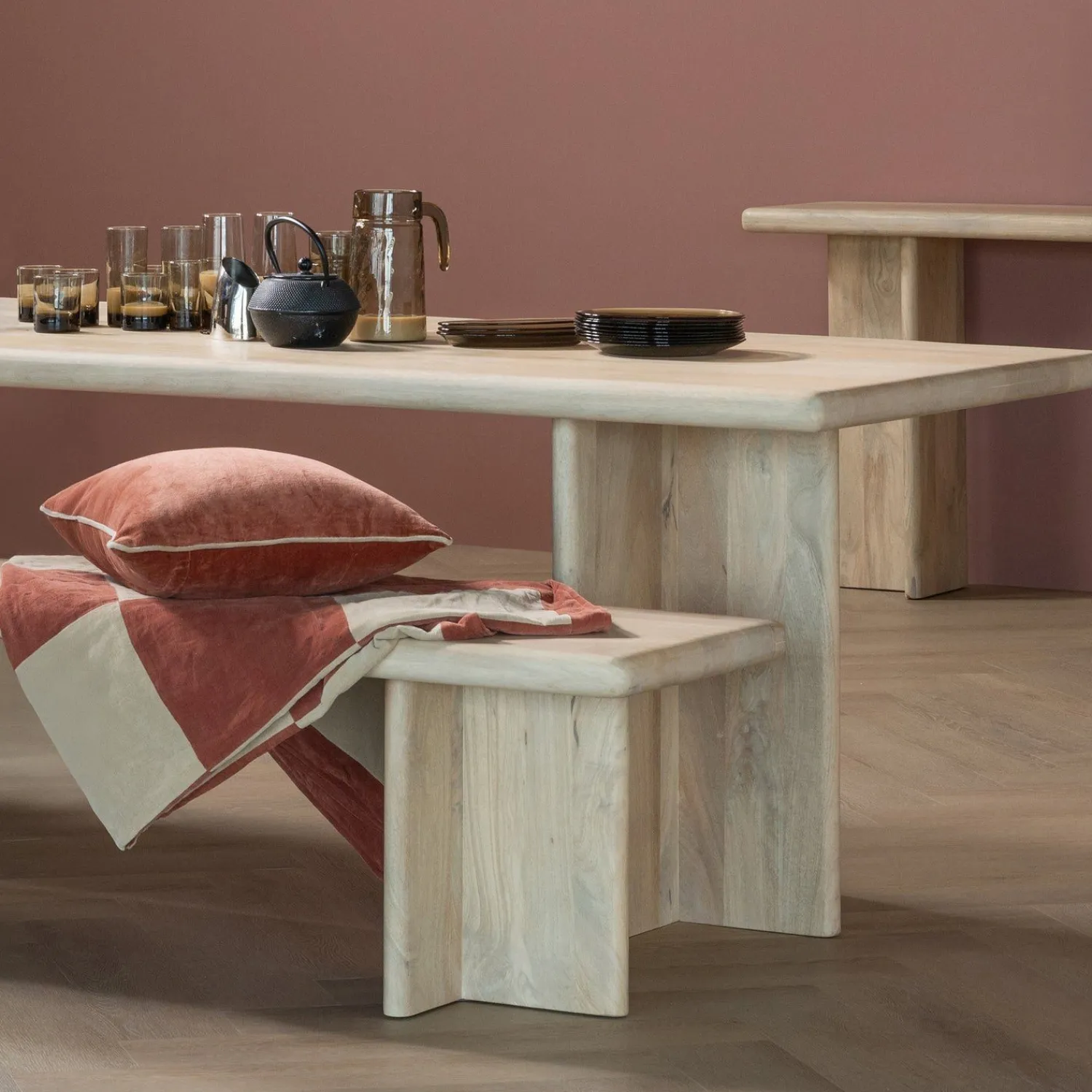 Houten Eettafels|Rechthoekige Eettafels-WOOOD Ato Eettafel Naturel