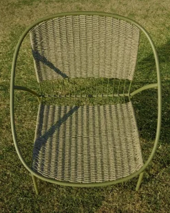 Tuinstoelen-Kave Home Atrani Outdoor Fauteuil Groen