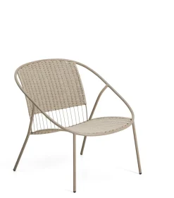 Tuinstoelen-Kave Home Atrani Outdoor Fauteuil Taupe