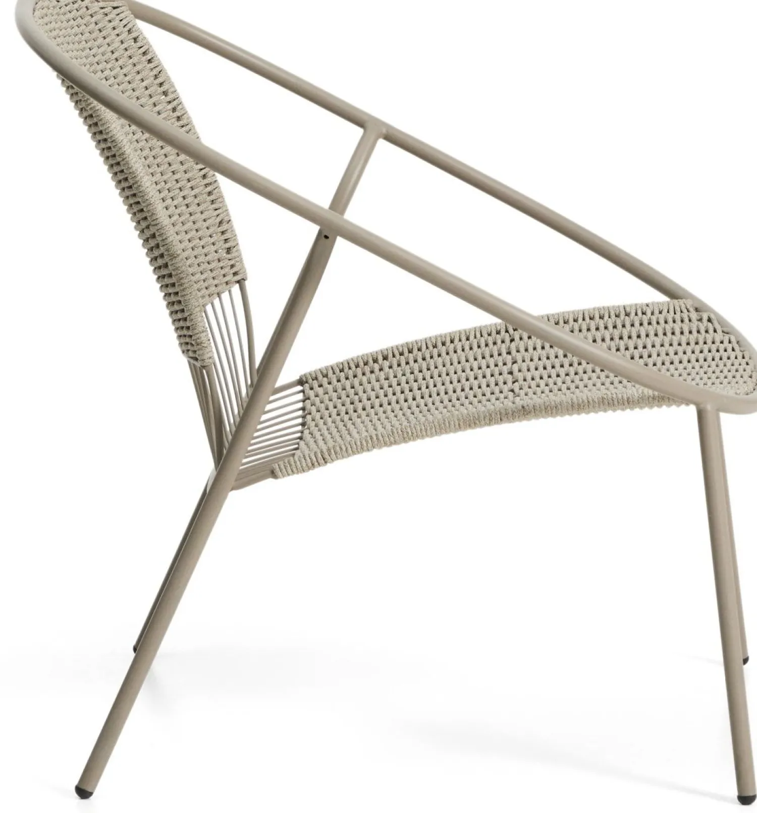 Tuinstoelen-Kave Home Atrani Outdoor Fauteuil Taupe