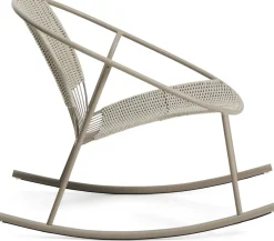 Tuinstoelen-Kave Home Atrani Outdoor Schommelstoel Taupe