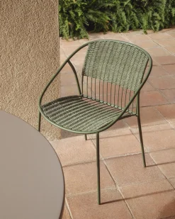 Tuinstoelen-Kave Home Atrani Tuinstoel Groen