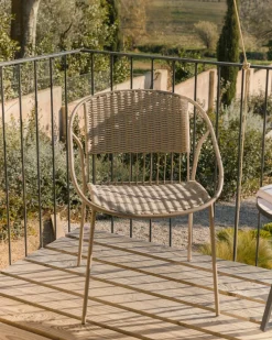 Tuinstoelen-Kave Home Atrani Tuinstoel Taupe