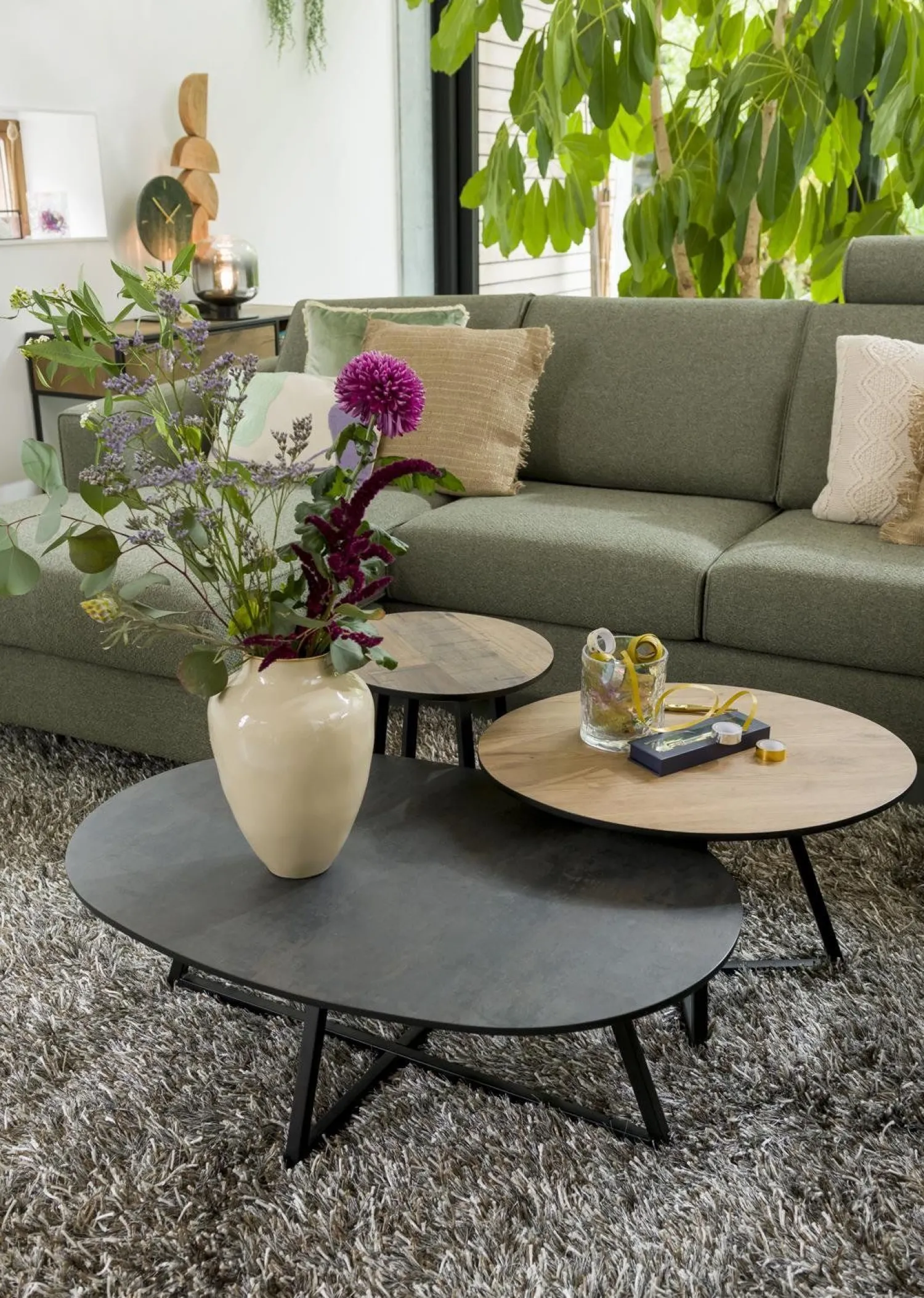 Ronde Bijzettafels-Henders en Hazel Avalon S Bijzettafel Naturel oak