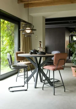 Houten Bartafels|Ronde Bartafels-Henders en Hazel Avalox Bartafel Naturel