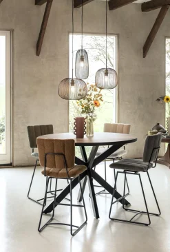 Houten Bartafels|Ronde Bartafels-Henders en Hazel Avalox Bartafel Naturel