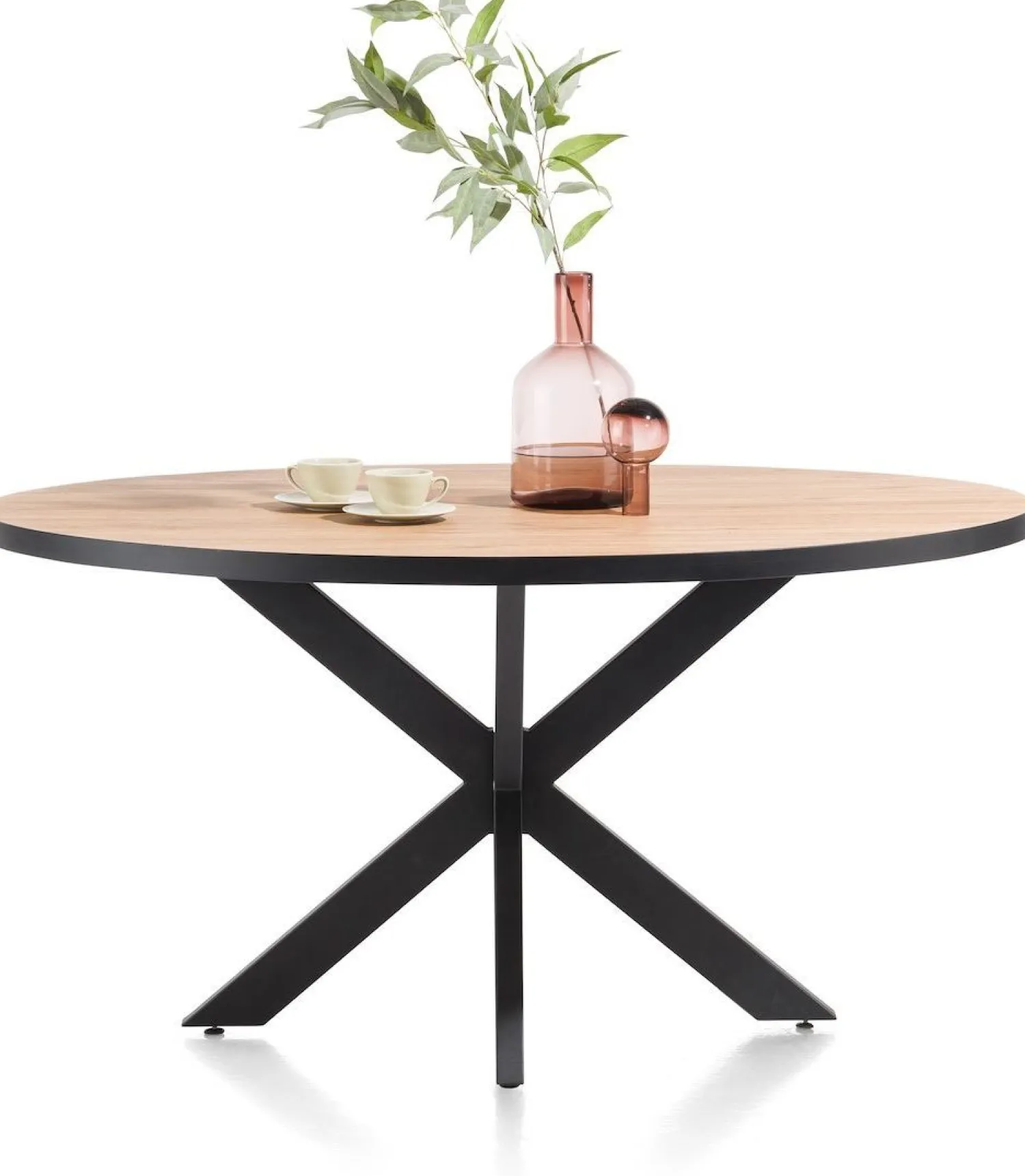 Houten Eettafels|Ovale Eettafels-Henders en Hazel Avalox Ovaal Eettafel Naturel Vintage