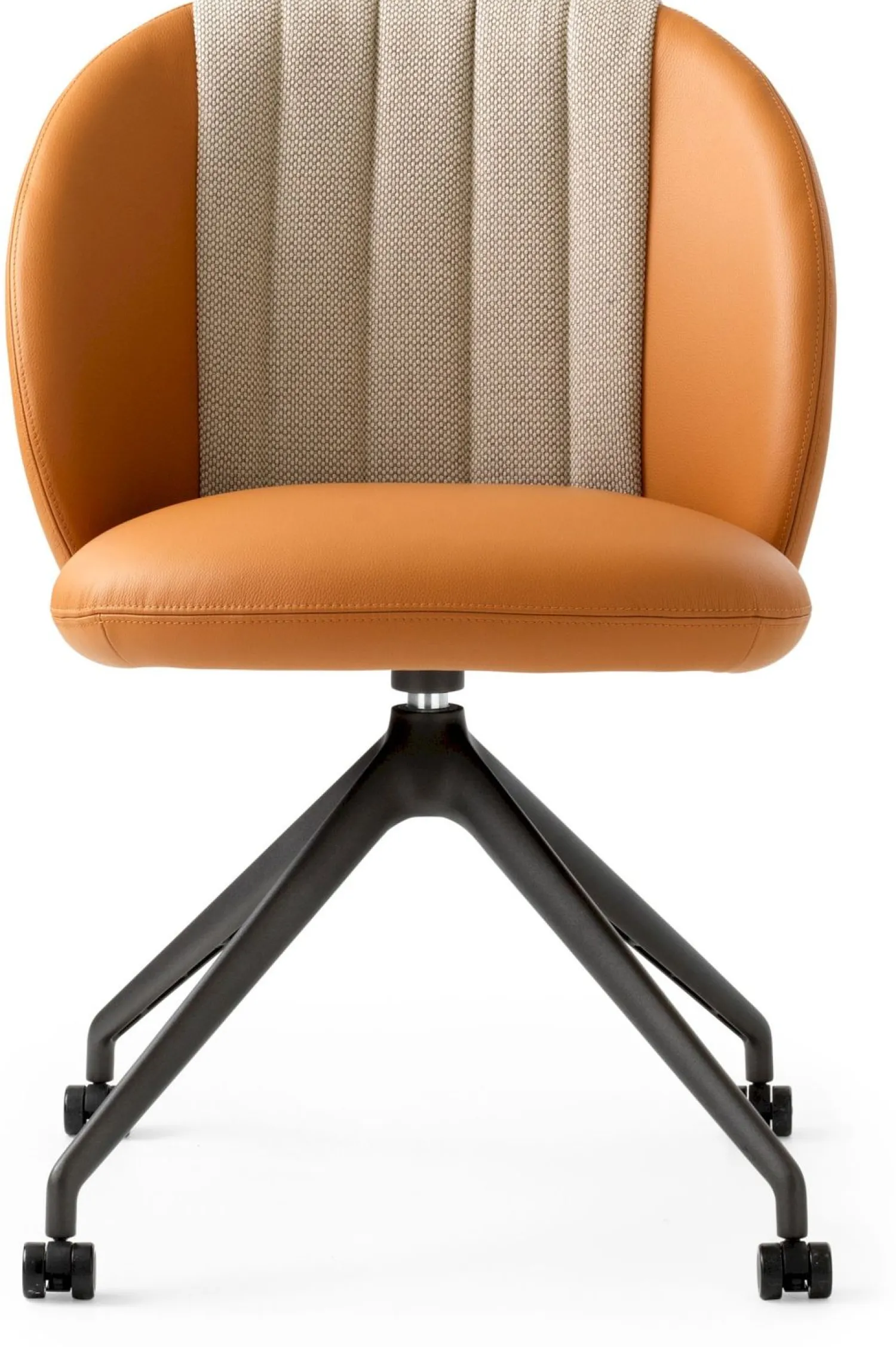 Design Stoelen|Eetkamerstoelen Met Wieltjes-Leolux Baani Eetkamerstoel Cognac