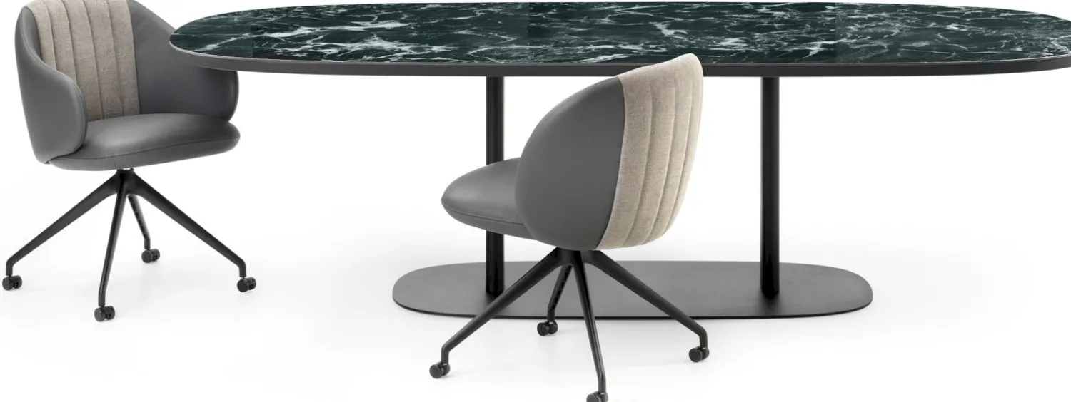 Design Stoelen|Eetkamerstoelen Met Wieltjes-Leolux Baani Eetkamerstoel Cognac