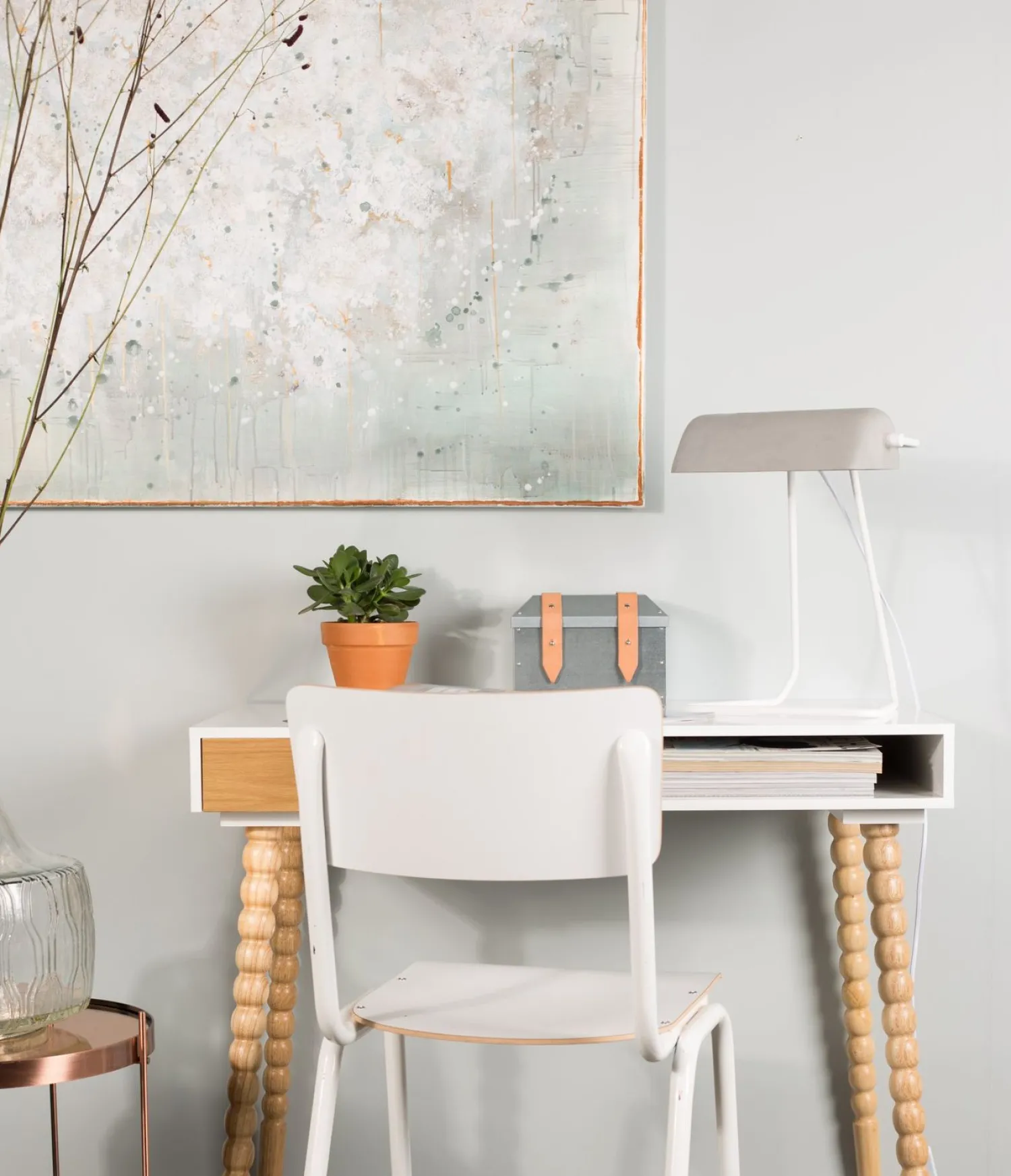 Eetkamerstoelen Zonder Armleuning-Zuiver Back to School (set van 4) Eetkamerstoel White
