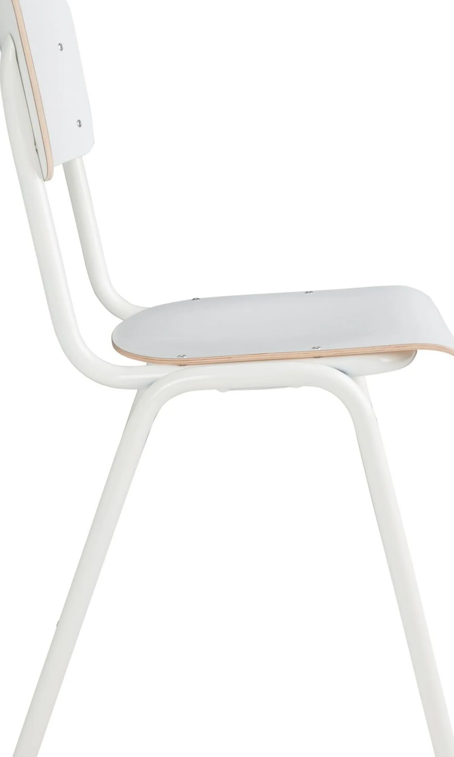 Eetkamerstoelen Zonder Armleuning-Zuiver Back to School (set van 4) Eetkamerstoel White