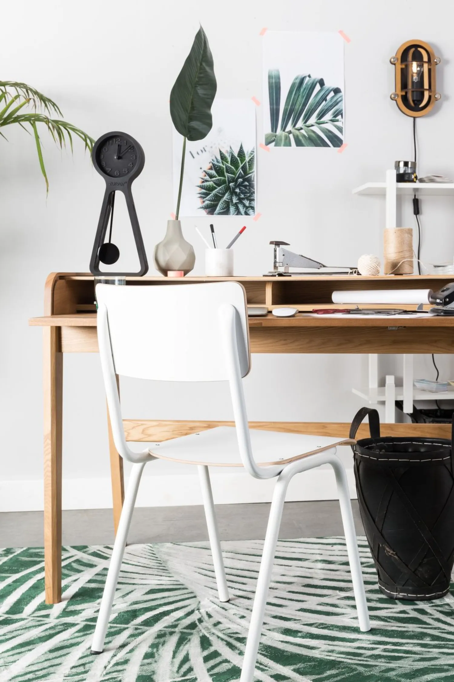 Eetkamerstoelen Zonder Armleuning-Zuiver Back to School (set van 4) Eetkamerstoel White