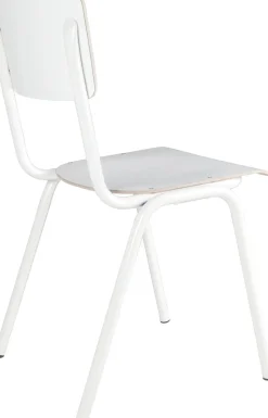 Eetkamerstoelen Zonder Armleuning-Zuiver Back to School (set van 4) Eetkamerstoel White