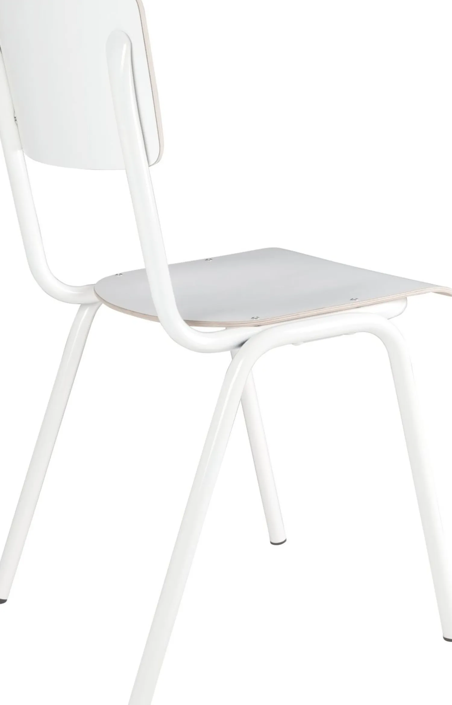 Eetkamerstoelen Zonder Armleuning-Zuiver Back to School (set van 4) Eetkamerstoel White