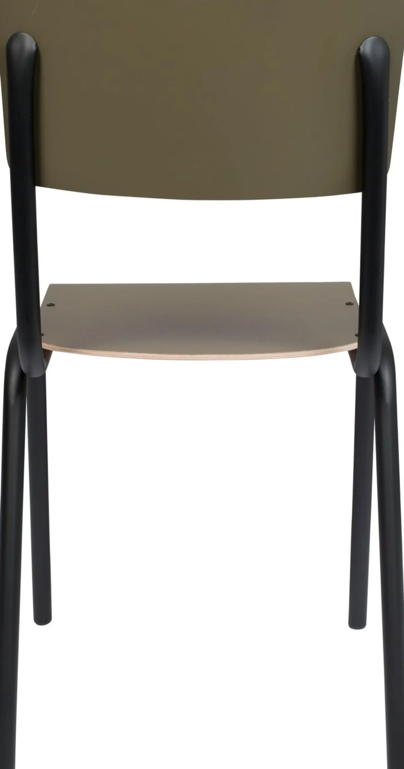 Eetkamerstoelen Zonder Armleuning-Zuiver Back to School (set van 4) Eetkamerstoel Matte Olive
