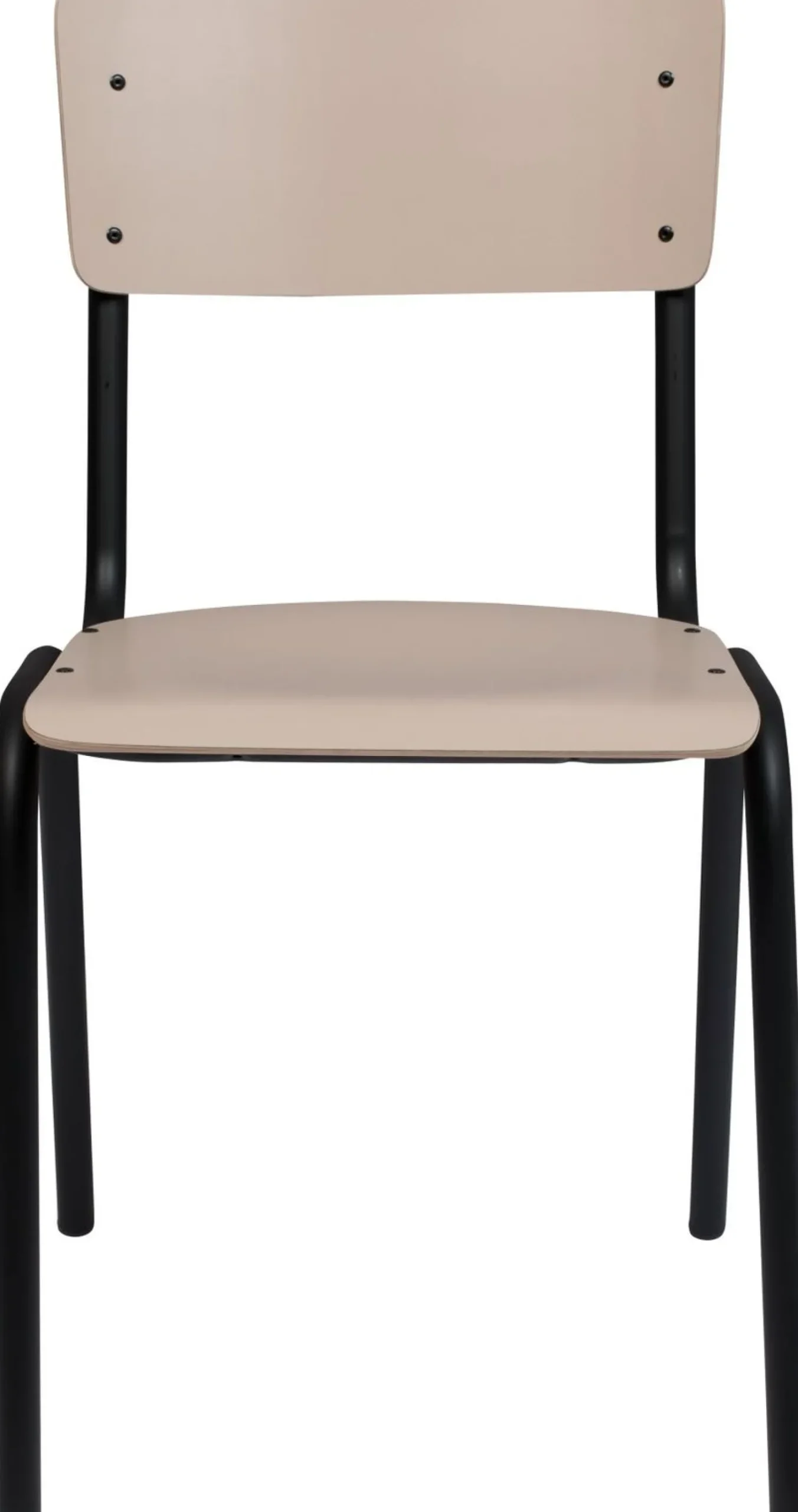 Eetkamerstoelen Zonder Armleuning-Zuiver Back to School (set van 4) Eetkamerstoel Matte Beige