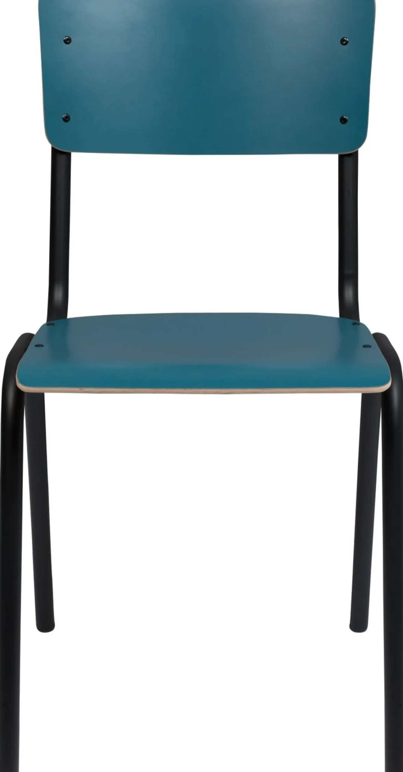 Eetkamerstoelen Zonder Armleuning-Zuiver Back to School (set van 4) Eetkamerstoel Matte Petrol