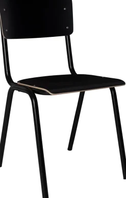 Eetkamerstoelen Zonder Armleuning-Zuiver Back to School (set van 4) Eetkamerstoel Black