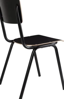 Eetkamerstoelen Zonder Armleuning-Zuiver Back to School (set van 4) Eetkamerstoel Black