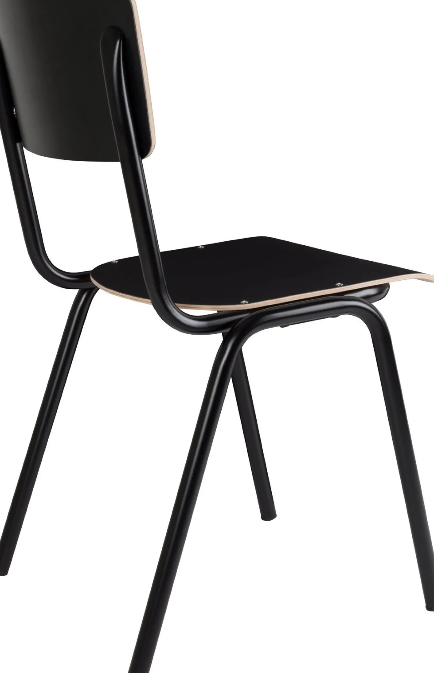 Eetkamerstoelen Zonder Armleuning-Zuiver Back to School (set van 4) Eetkamerstoel Black