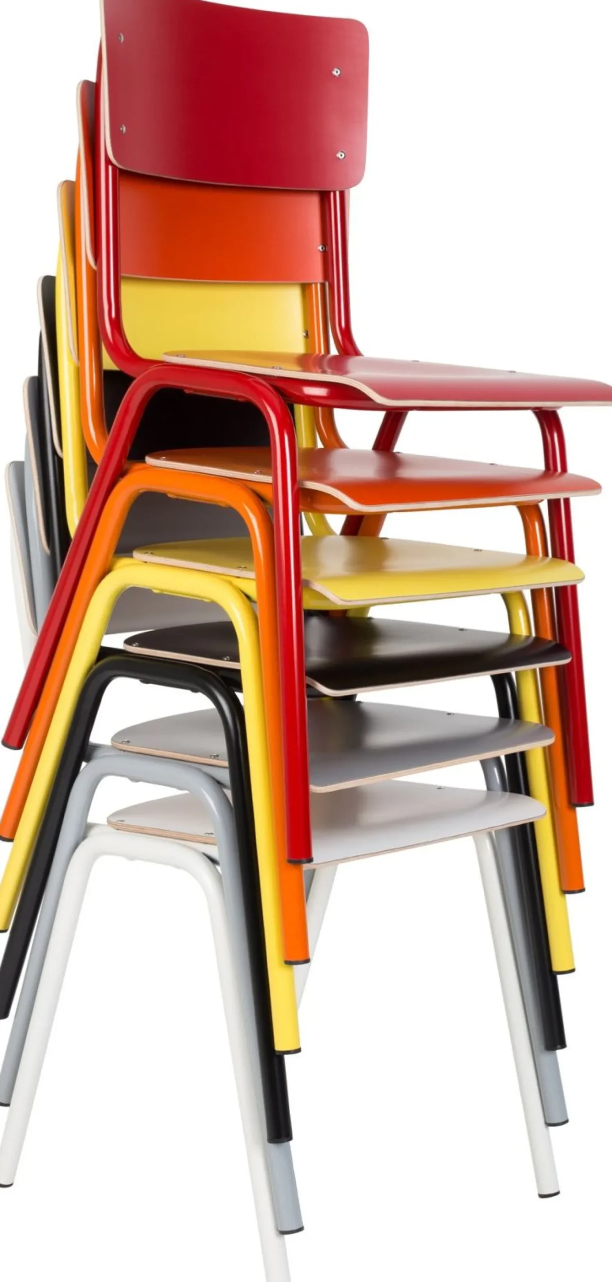 Eetkamerstoelen Zonder Armleuning-Zuiver Back to School (set van 4) Eetkamerstoel Black