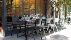 Tuinstoelen-Zuiver Back to School (set van 2) Tuinstoel Black