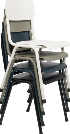 Tuinstoelen-Zuiver Back to School (set van 2) Tuinstoel Black