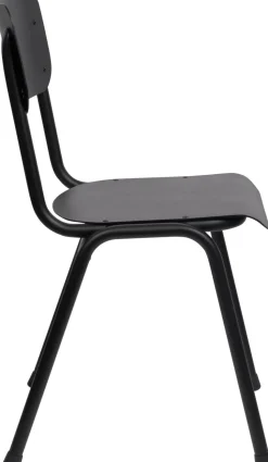 Tuinstoelen-Zuiver Back to School (set van 2) Tuinstoel Black