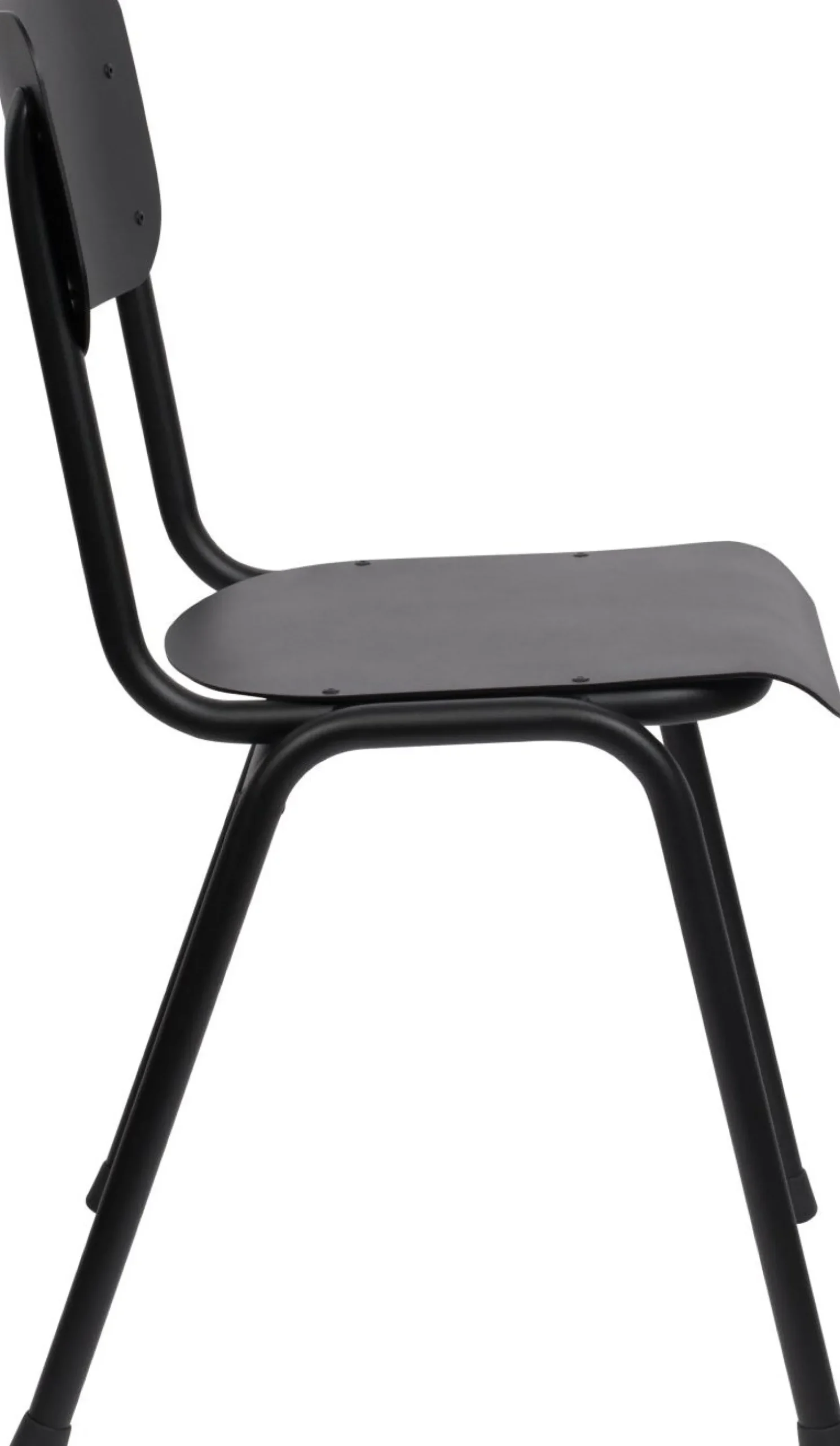 Tuinstoelen-Zuiver Back to School (set van 2) Tuinstoel Black