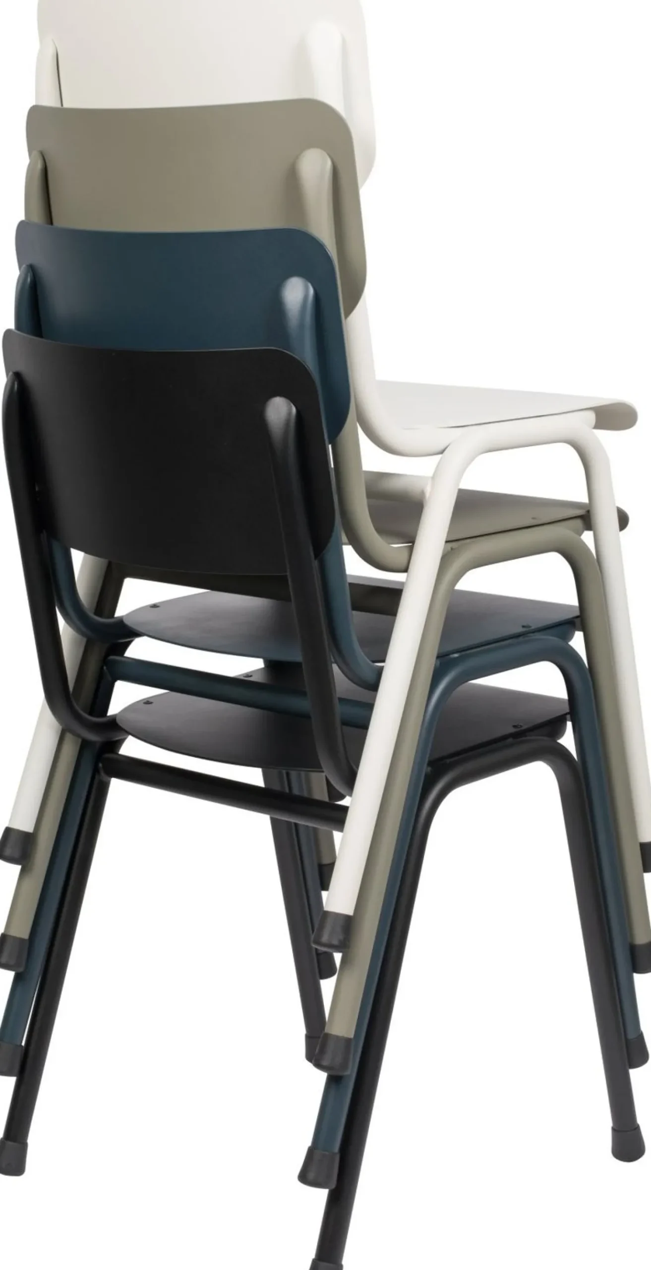 Tuinstoelen-Zuiver Back to School (set van 2) Tuinstoel Moss Grey
