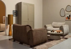 Loveseats-WOOOD Baggy Loveseat Brown