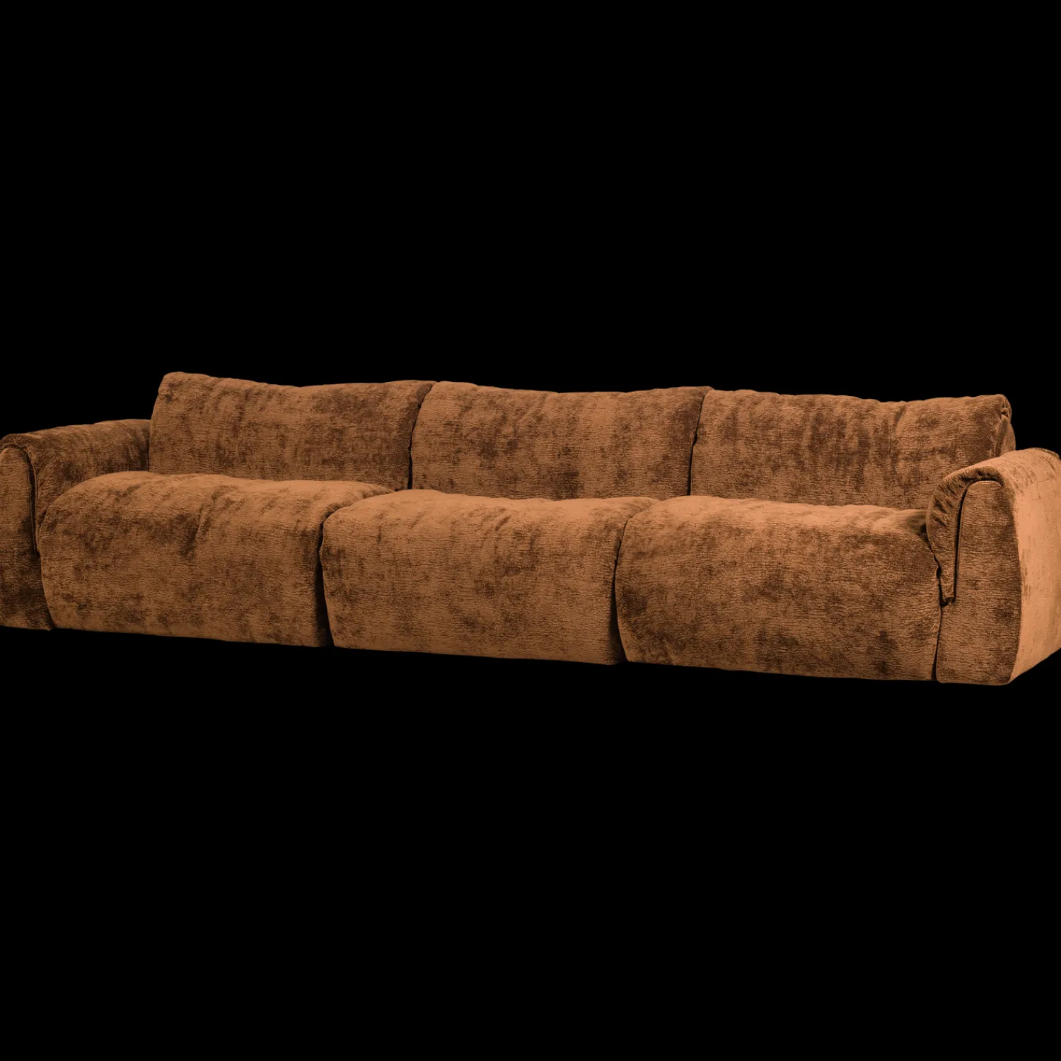 Zitbanken-WOOOD Baggy 3-Zitsbank Mid Brown