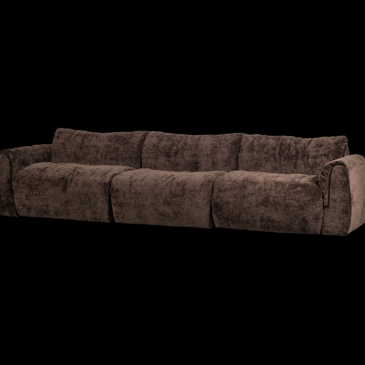Zitbanken-WOOOD Baggy 3-Zitsbank Dark Brown