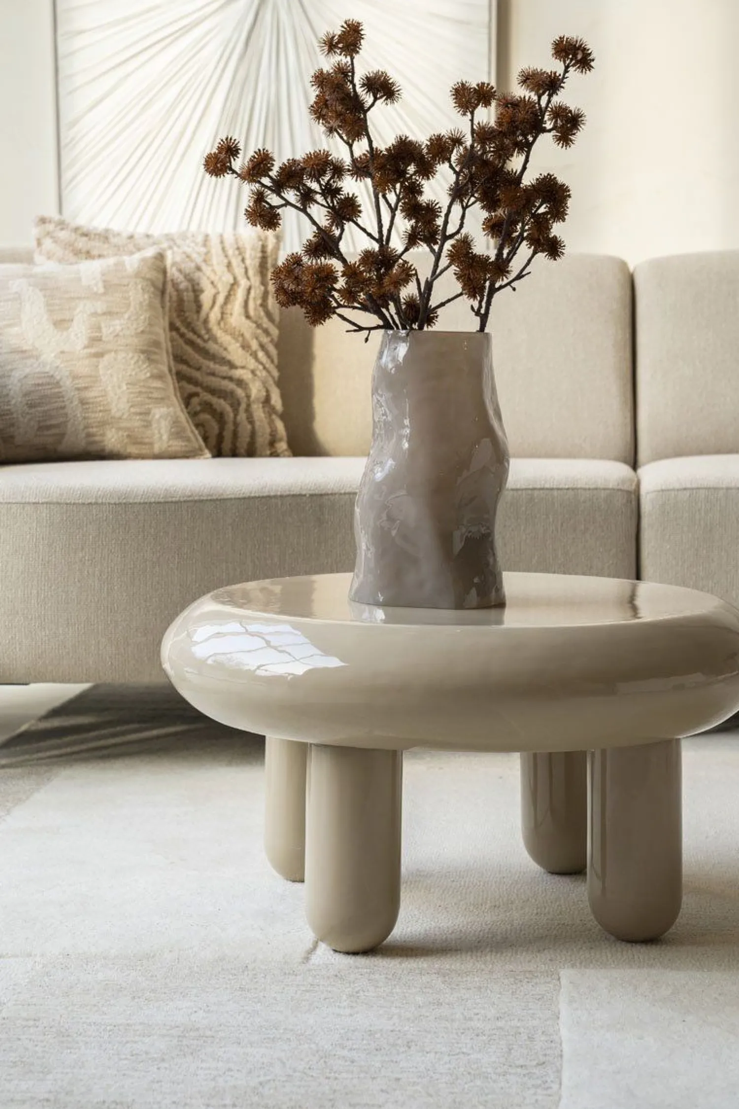 Ronde Salontafels-By Boo Balloon Salontafel Beige