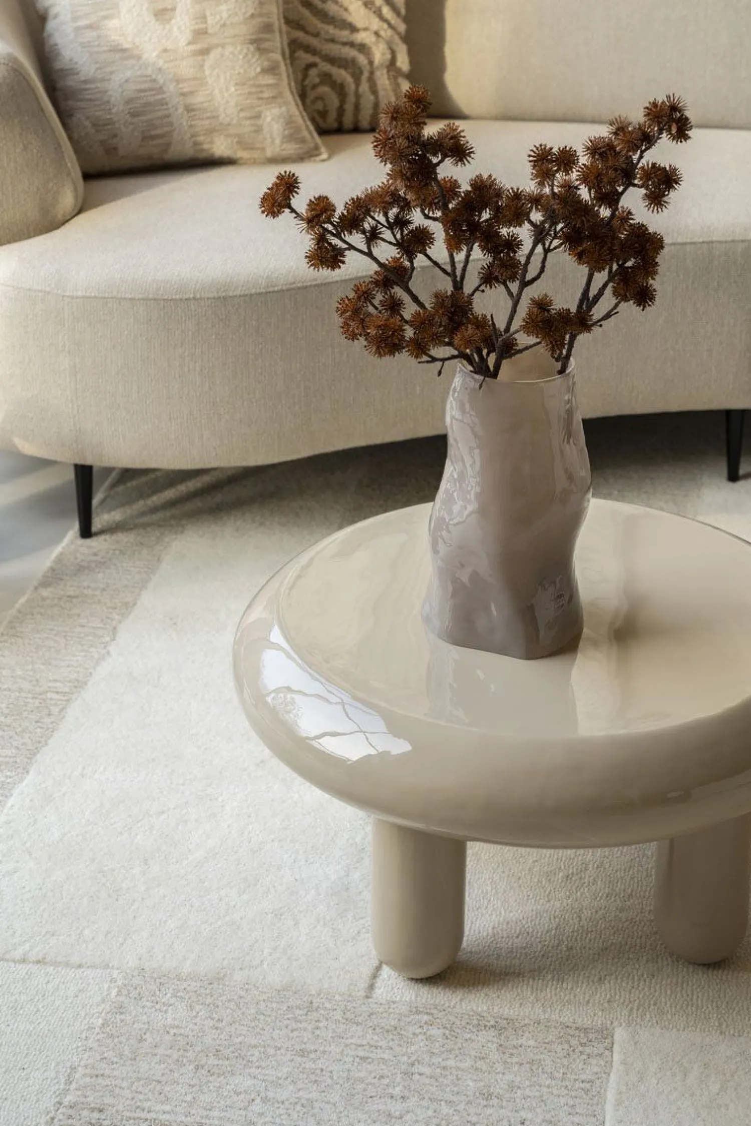 Ronde Salontafels-By Boo Balloon Salontafel Beige
