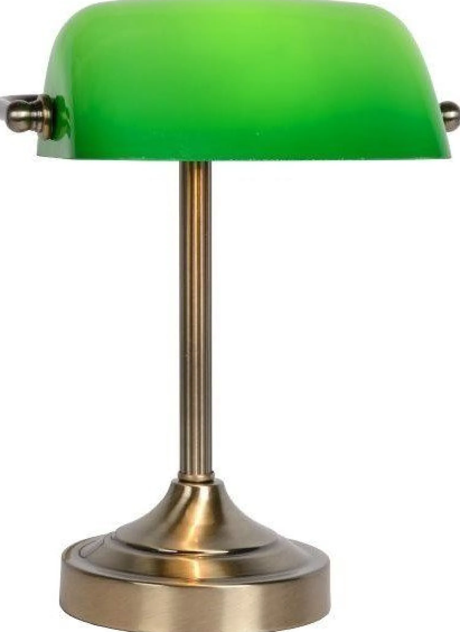 Tafellampen|Tafellampen-Lucide Banker Tafellamp Brons, Groen