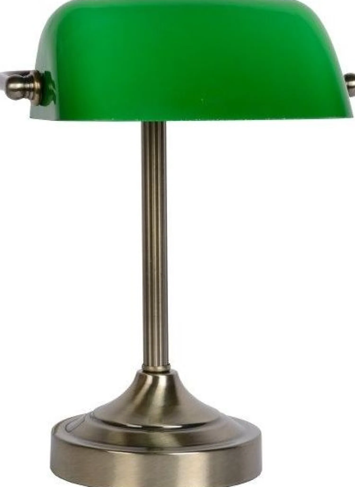 Tafellampen|Tafellampen-Lucide Banker Tafellamp Brons, Groen