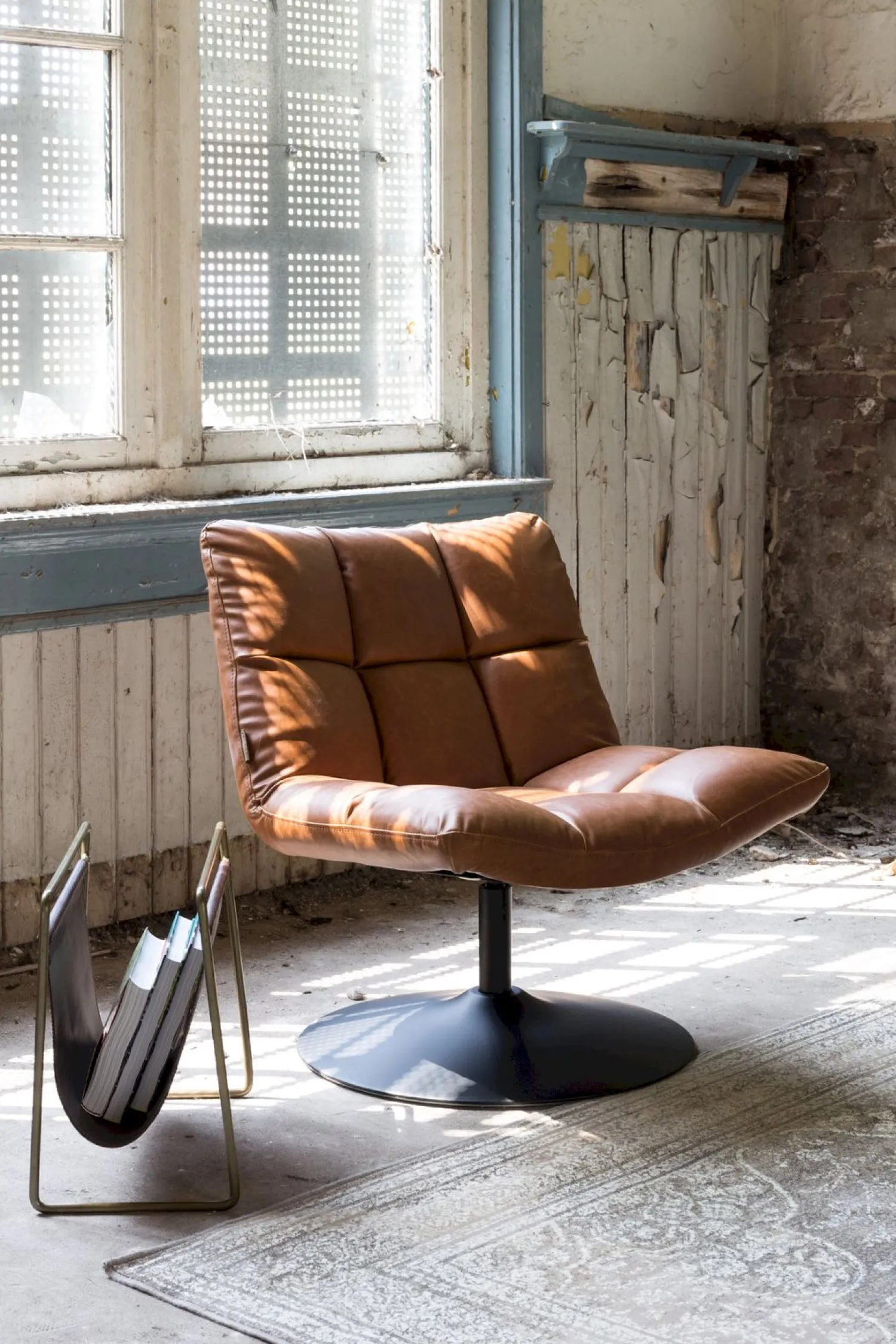 Draaifauteuils-Dutchbone Bar Fauteuil Vintage Brown
