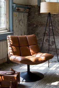 Draaifauteuils-Dutchbone Bar Fauteuil Vintage Brown