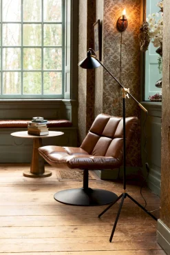 Draaifauteuils-Dutchbone Bar Fauteuil Vintage Brown