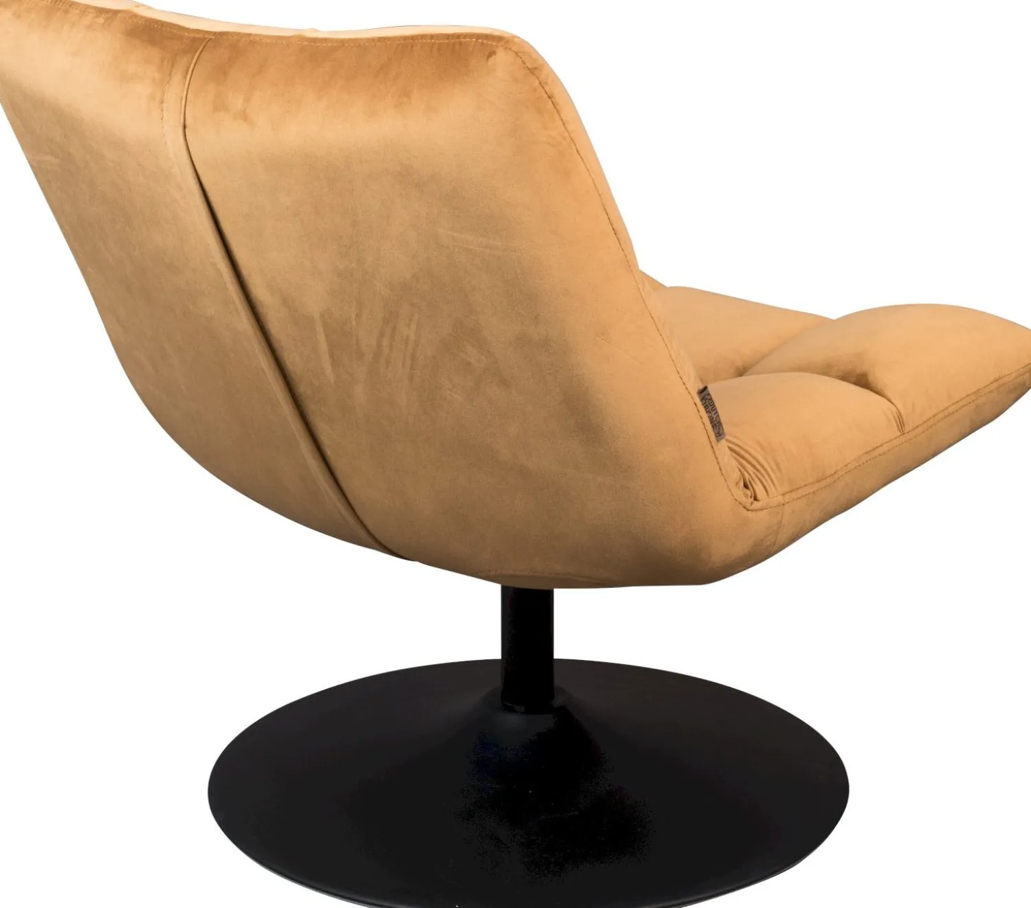Draaifauteuils-Dutchbone Bar velvet Fauteuil Golden brown