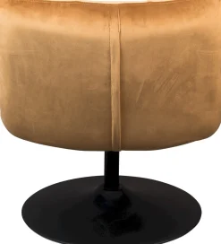 Draaifauteuils-Dutchbone Bar velvet Fauteuil Golden brown