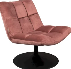 Draaifauteuils-Dutchbone Bar velvet Fauteuil Old Pink