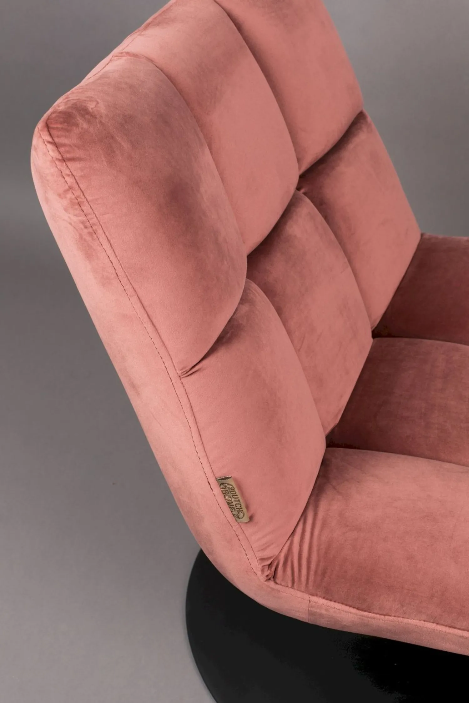 Draaifauteuils-Dutchbone Bar velvet Fauteuil Old Pink